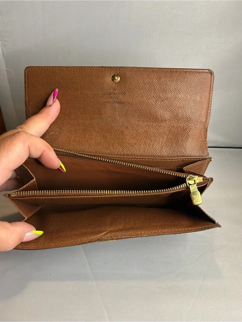 Louis Vuitton Monogram Canvas Trifold Wallet in Brown and Gold